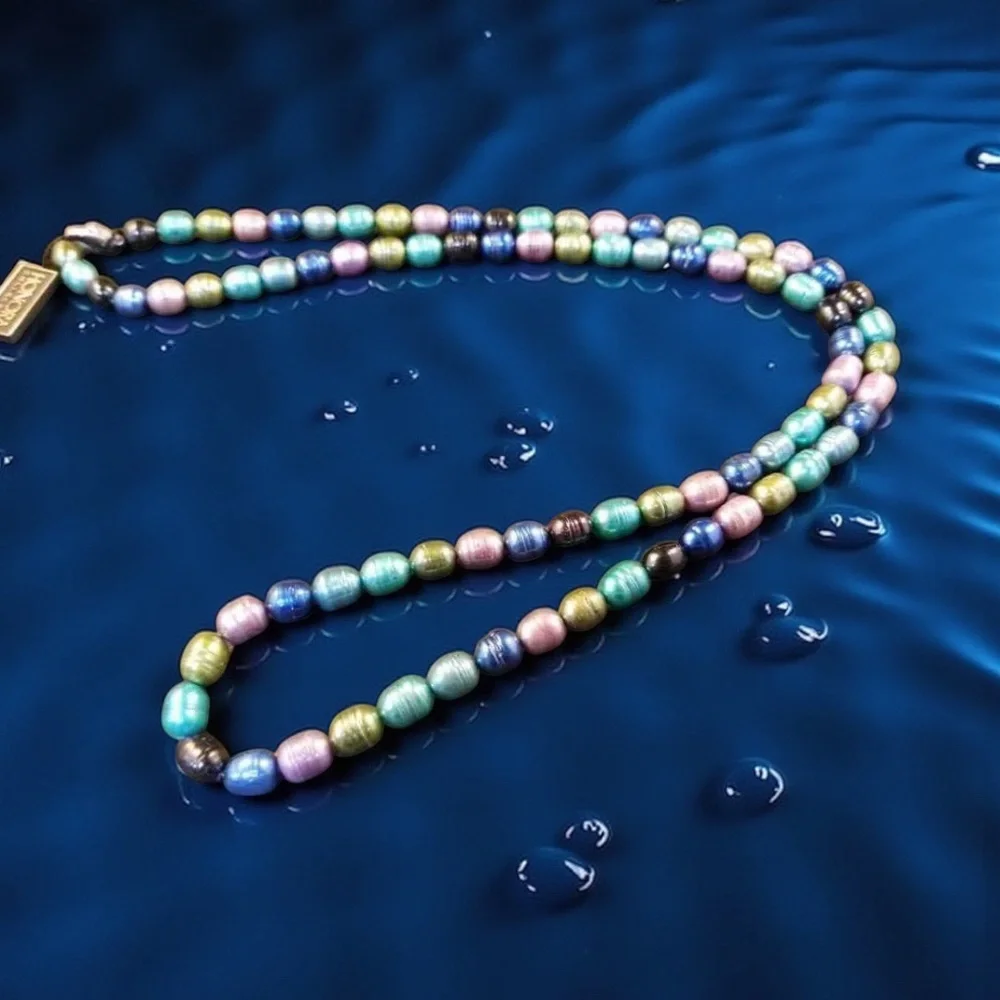 Honora .925 Sterling Silver Pastel Freshwater Pearl Necklace NWT - Picture 11 of 12